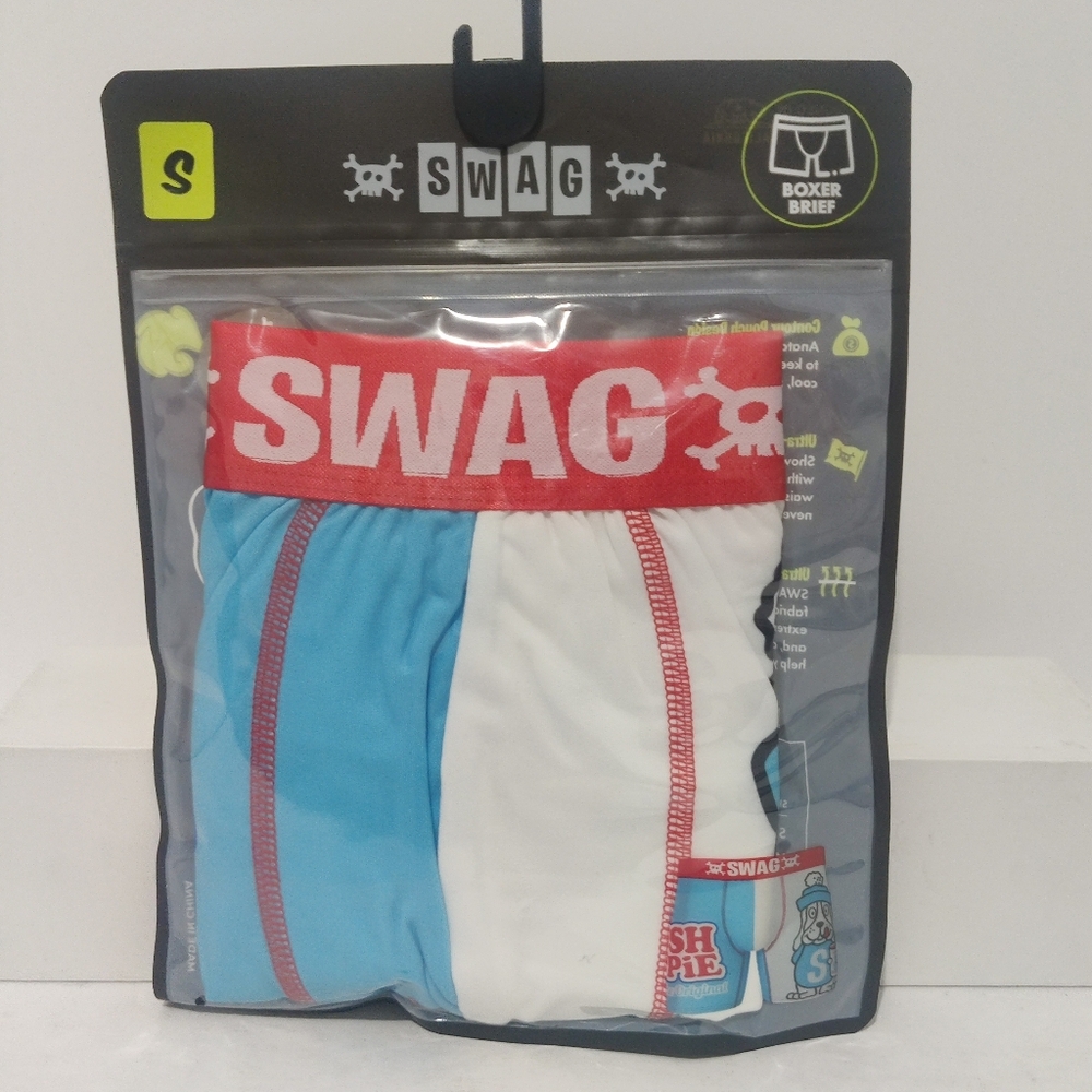 Slush Puppie Boxer Brief Mens Blue White SWAG Underwear Funny Slushy NWT